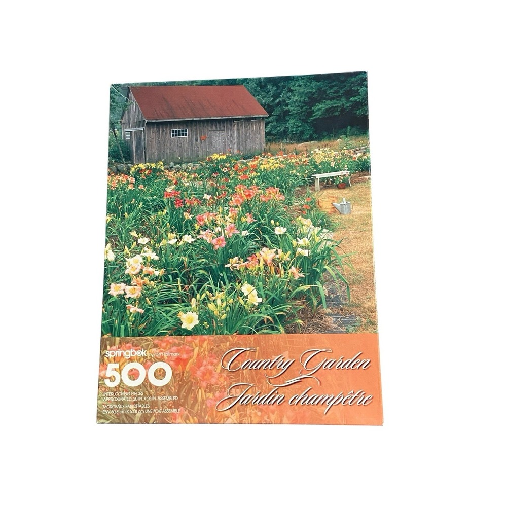 Vintage Springbok by Hallmark Country Garden 500 Pc Jigsaw Puzzle Complete